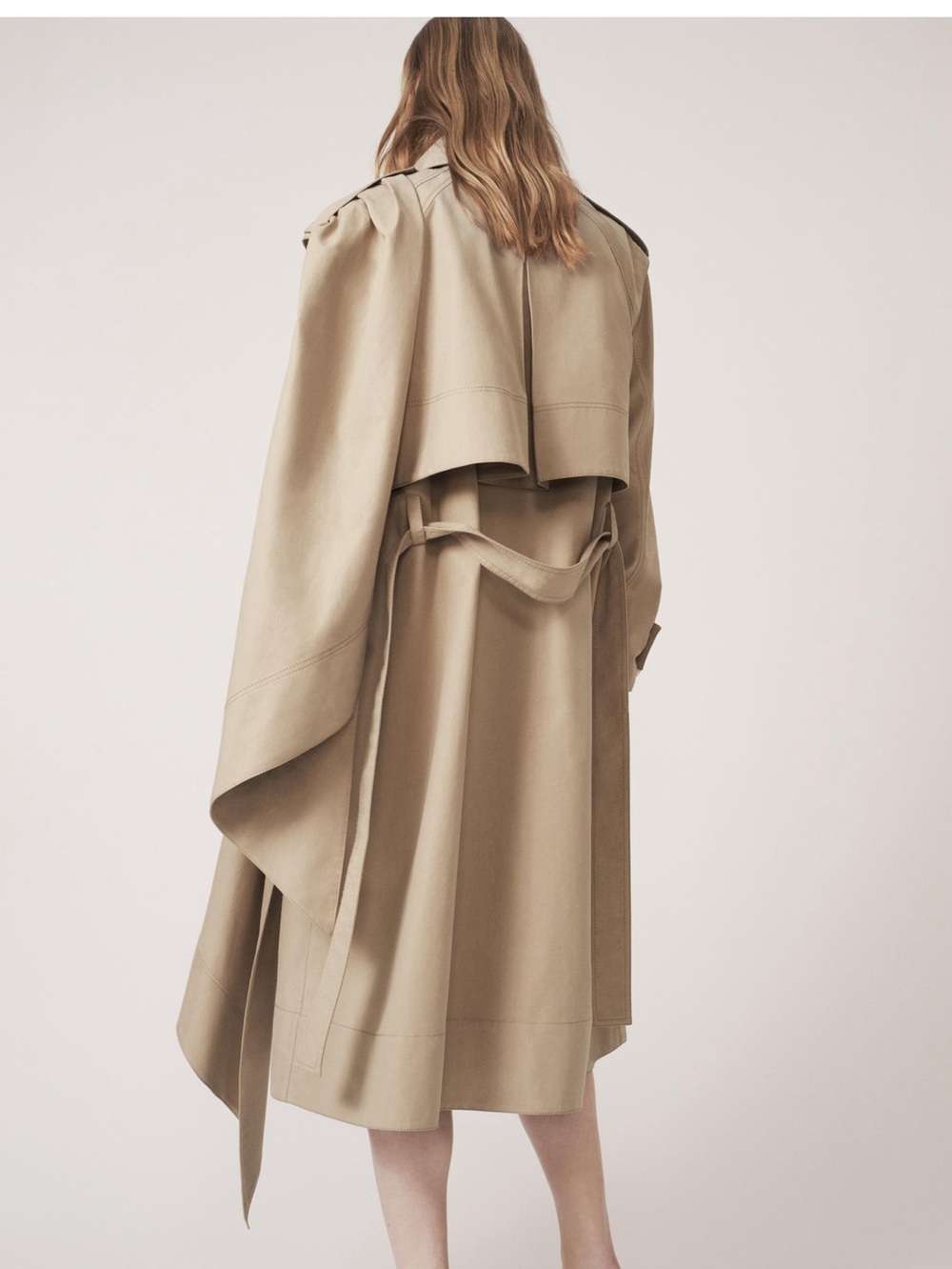 Zara Beige Two In 1 Vest Trench Coat
